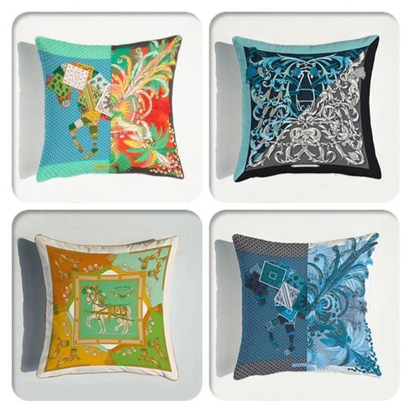 

square cartoon horse pattern double side printing pillow cases european american luxury home sofa decorative cushion covers325m293291x