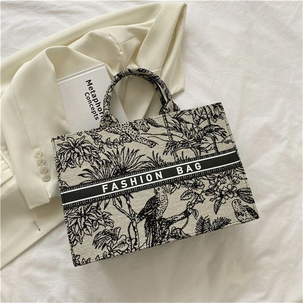 

fashion atmosphere portable canvas large capacity women new fashion popular shopping red tote design purses online