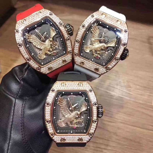 

watch designer luxury wristwatch richa milles wine barrel watch rm23-02 series full automatic mechanical drill case tape wristwatch men, Slivery;golden