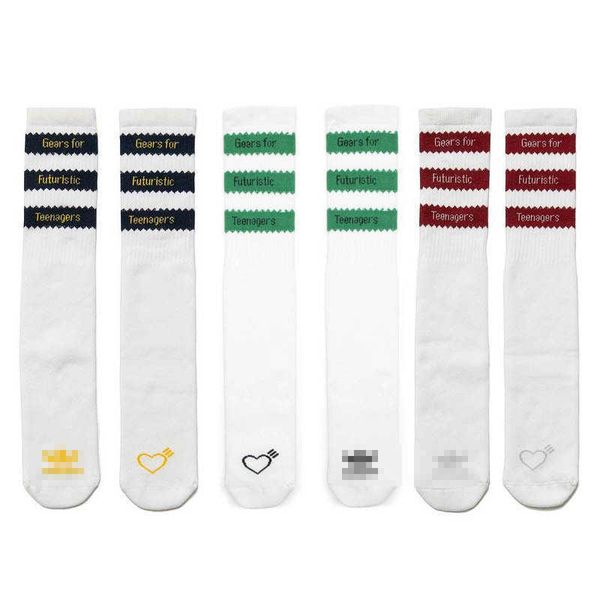 

men's socks new human made co branded three bar gears for future teenagers socks, Black