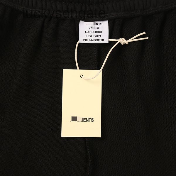 

2022 brand classic v lone shorts vtm tide brand elastic waist drawcord leg tied straight anti war guard pants vitermo leisure sports m7yv m7, Black
