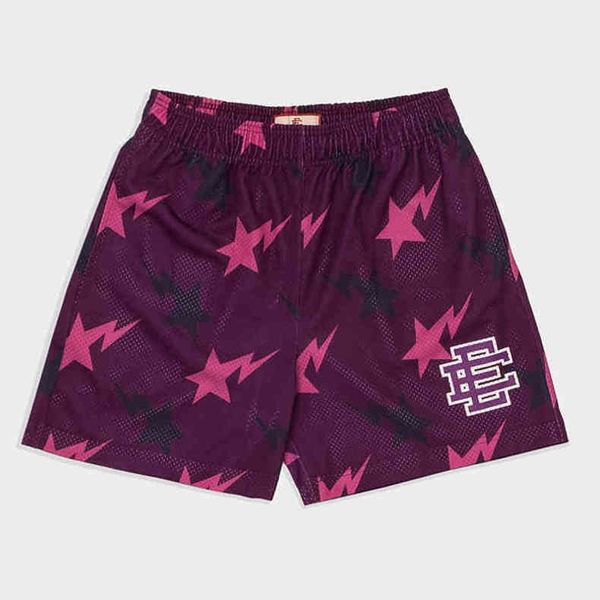 

eric luxury emanuel short summer fashion ee basic men's shorts newyork city skyline designers casual fitness gym workout mesh breathab, White;black