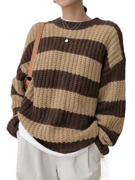 

dazy two tone drop shoulder sweater e5u4#, White;black
