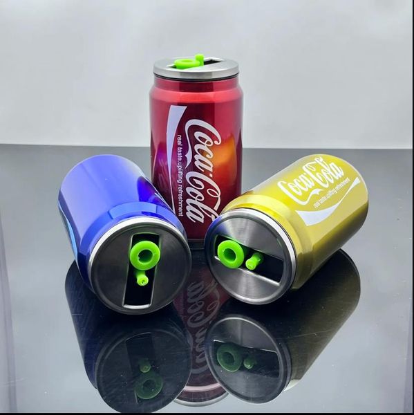 Mini nargile sigara borusu renkli metal renk yeni demir karikatür desen su şişesi