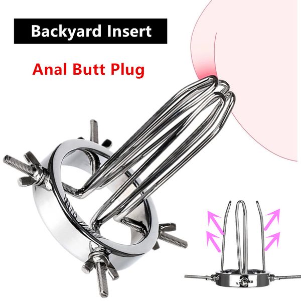 Edelstahl Metall Anal Extender Vagina Dilatator BDSM Spielzeug Butt Plug sexy für Männer Frauen Paar Erwachsene yshop Produkte Werkzeuge