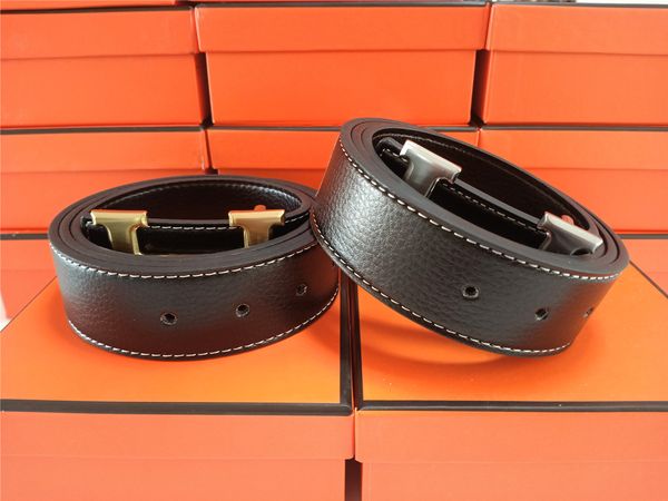 

fashion men belt designer luxury business smooth buckle mens belts for belt0mkd, Black;brown