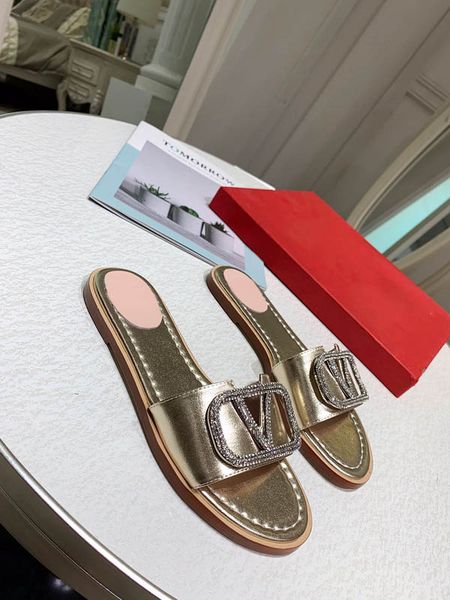 

summer women sandals slippers indoor slide grainy cowhide casual sandal r luxury fashion ladies beach flat flip flops, Black