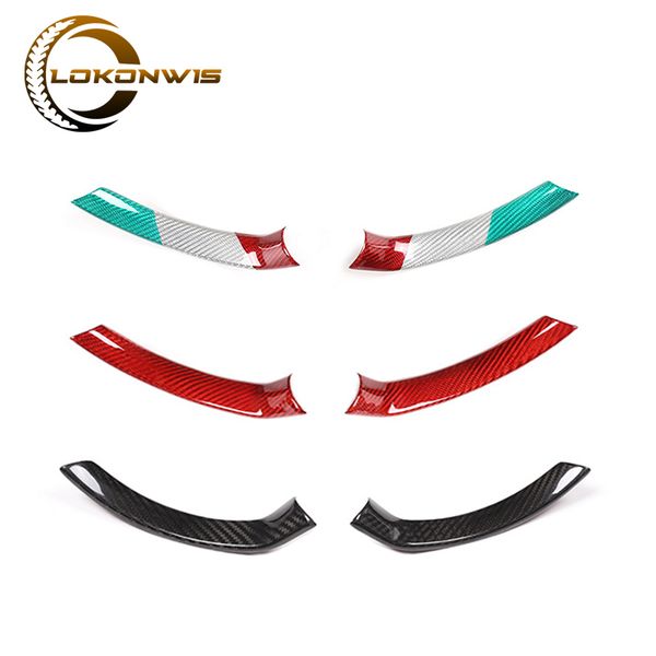 

car steering wheel panel handle armrest cover sticker for alfa romeo giulia 2017-2019 real carbon fiber interior accessories