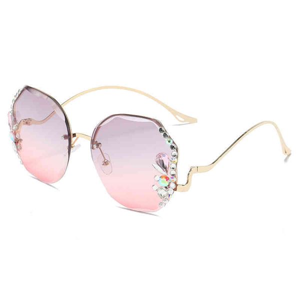 

fashion sunglasses 2022 new framels sunglass fashion big face thin red diamond rimmed glass 90125 ladies glasses classic designer retro sun, White;black