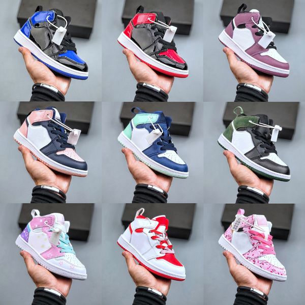 

infants 1s jumpman 1 bred toddler kids basketball shoes children pine green game royal blue obsidian chicago lucky green sneakers multi-colo