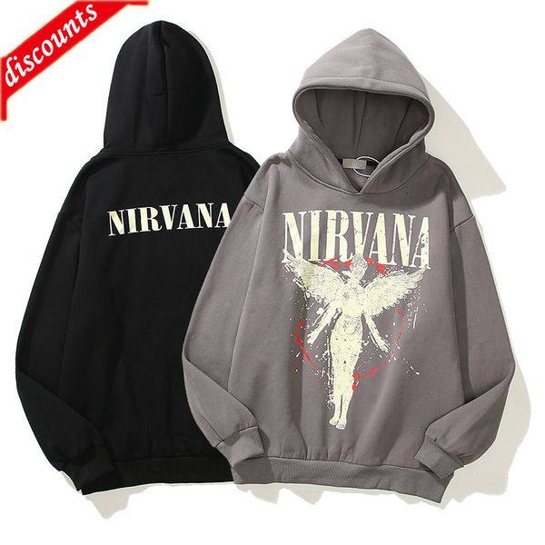 

men's brand fashion trend sweater wholesale style hoodie loose jacket, Black