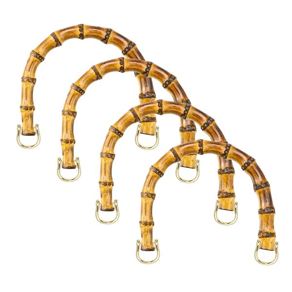 

2 4pcs gold bamboo handles for women purses and hand bags u shape handbag diy bag making replacement 220617, Black