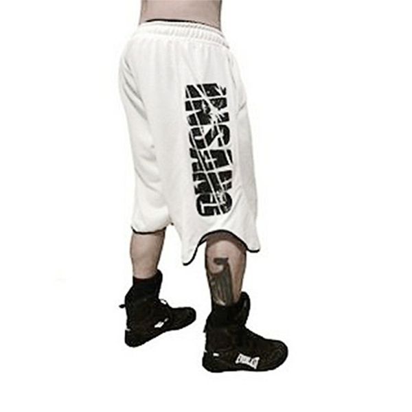 

men mesh shorts men s loose trousers fitness bodybuilding jogger mens brand durable sweatpants workout 220715, White;black