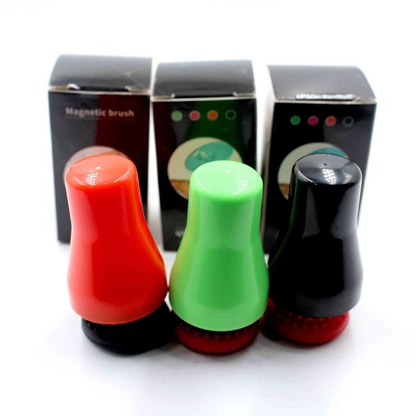 Fumare bottiglia di vetro di plastica colorata Bong Punto magnetico all'interno della spazzola Scrubbe Mini portatile dal design innovativo Narghilè Facile da pulire Alta qualità DHL