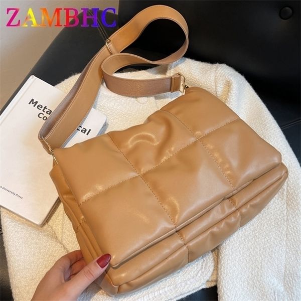 

fashion womens space quilted pu leather shoulder messenger s for women hit spring female crossbody bag luxury 220607