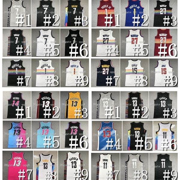 Jersey de basquete NC01 Cade Cunningham 7 Kyrie 11 Kevin Irving Jersey 13 Harden Durant Ja 12 Morant Nikola Damian 0 15 Lillard Jokic Trae 11