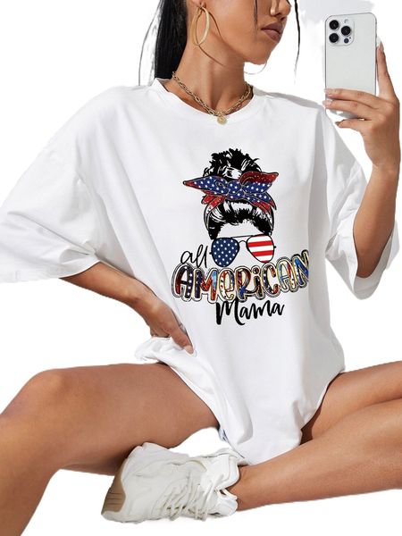 

figure & letter graphic drop shoulder oversized tee a2hf#, White