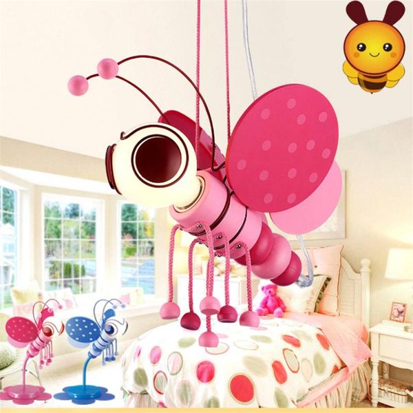 Anhängerlampen Kinderzimmer Bienenförmige Lichter Boy Girl Schlafzimmer Lampe Cartoon Spielzeug Kindergarten Dekoration Kid Studio Laterierter