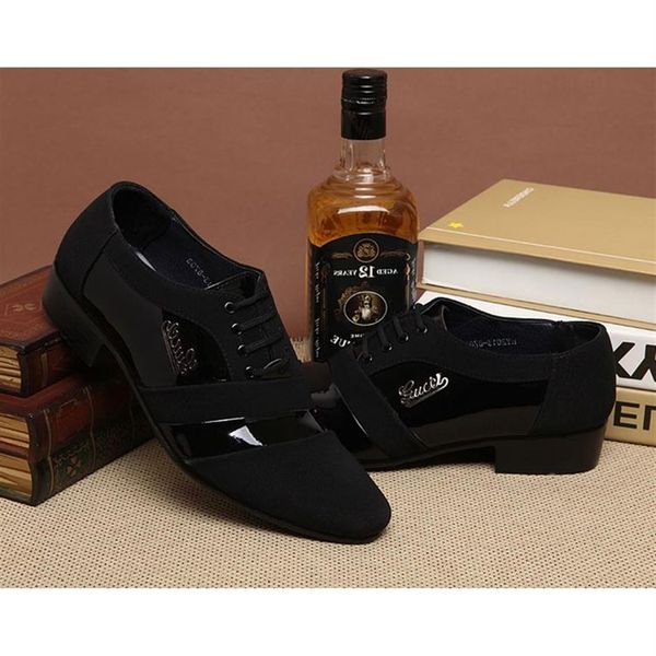 

new style men's wedding groom shoes mens shiny leather shoes unique men casual shoes eur size 39-44256d, Black