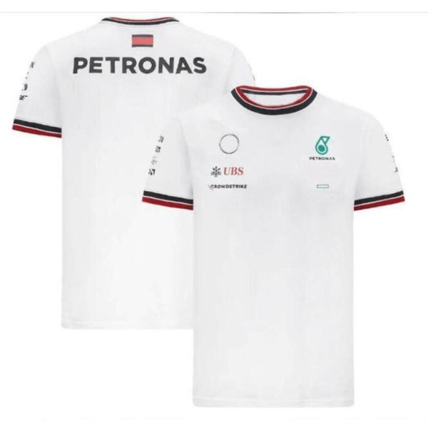 

petronas mercedes t shirts amg f1 men's lewis hamilton benz t-shirts formula one polo pit grand prix motorcycle fast dry riding team wo, White;black