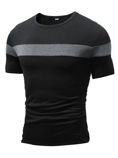 

men color block tee 55wc#, White;black