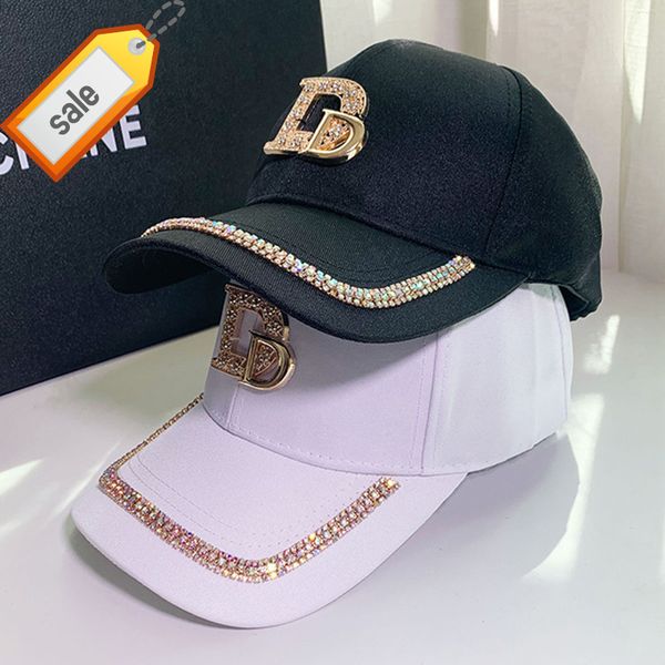

fashion brand diamond d letter baseball cap for women summer outdoor sun protection hat 2022 autumn casual ladi caps, Blue;gray