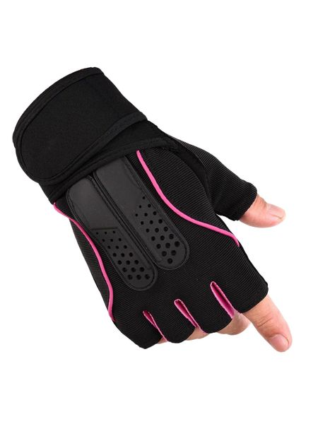 

1pair non-slip half-finger sports gloves v2kr#, Gray