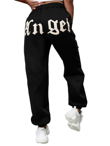 

letter graphic joggers 03cw#, Black;white