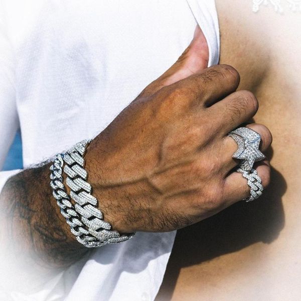 Charm Armbänder Sommer Mode Hip Hop Miami Kubanische Kette 19mm Breites Armband mit CZ Schwer Für Frauen Männer Großhandel Punk Stil Schmuck GeschenkCha