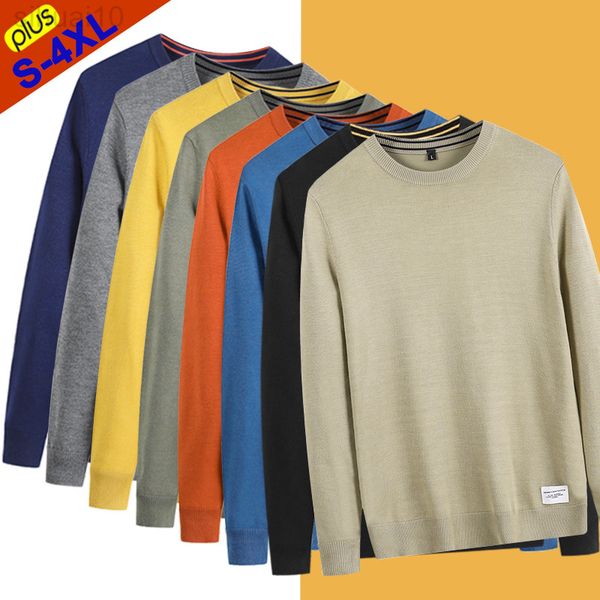 

autumn winter sweater men basic slim sweater jumper man sweaters male plus size s-4xl boy sweatshirts l220801, White;black