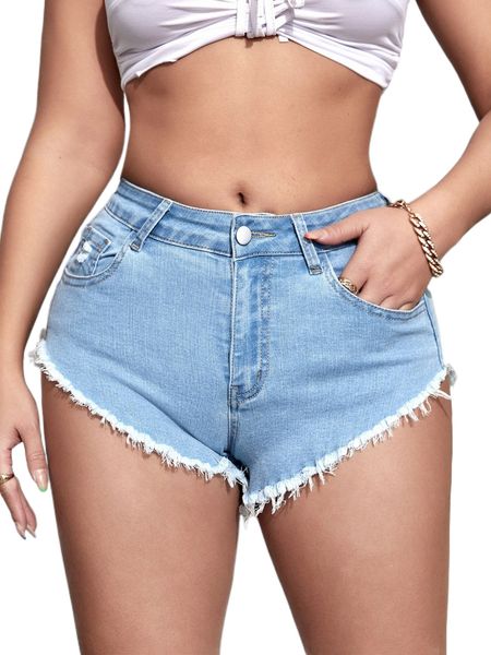 

sxy light washed raw hem denim shorts 66wk#, White;black