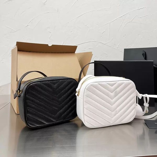 

20cm classic mini loulou camera bags caviar calfskin genuine leather tassel adjustable shoulder strap crossbody luxury designer outdoor saco