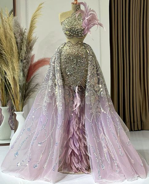 Plus Size Arabisch ASO EBI LUPPLIOUS MERMAid Farkly Prom Kleider Pailletten Abend formelle Party zweite Rezeption Geburtstag Verlobungskleider Z289 407