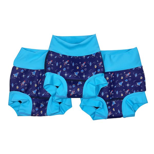 

baby swimming trunks board shorts pool training high waist pants, Blue