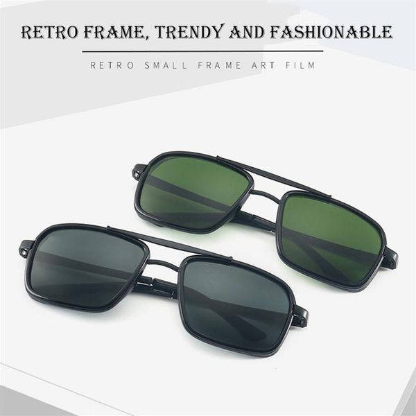 

square frame sunglasses classic designer brand model glass lenses driving man woman oculos de sol with leather case packages box a266w, White;black