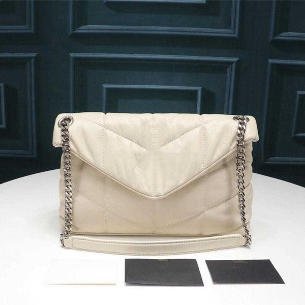 TOP Luxus 7A Designer-Handtaschen LOULOU PUFFER BAG Umhängetasche Gesteppte Lammfell-Handtasche Hochwertige Damentaschen Mittelgroß 7212