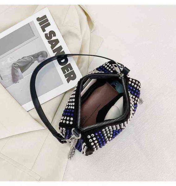 

small bags female crossbody shoulder handbags versatile diamond studded single diagonal portable bag square women