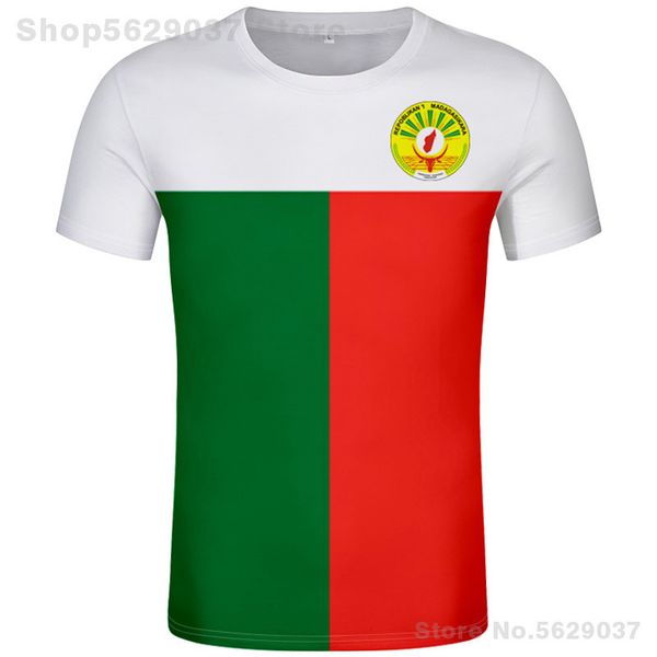 

madagascar t shirt diy custom made name number mdg t-shirt nation flag mg malagasy french country print po clothing 220609, White;black
