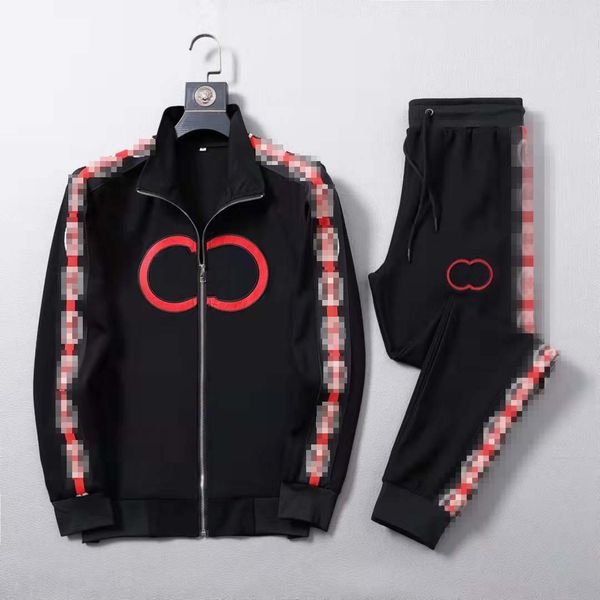 

men's tracksuits activewear fashion jackets hip hop outfit sets fall streetwear winter sports outerwear joggers pants asian size -3xl, Gray