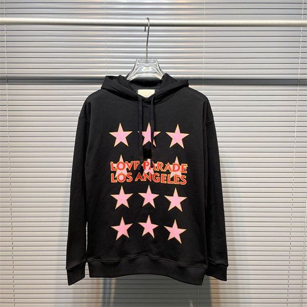 

22fw classic love parade vintage la hoodie sweatershirt knitted hooded, Black