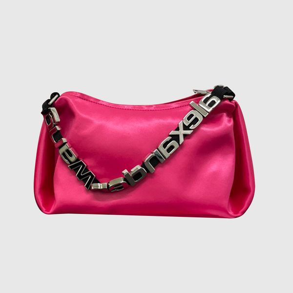 

designer bags aw king silk vagrant satin underarm letter shoulder strap hand carry woman's