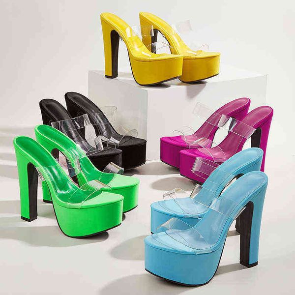 

big size women pumps 2022 new ladies thin super high heels sandals party heeled female platform shoes for slides 220520, Black