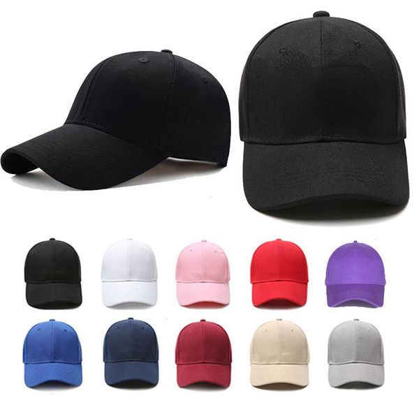 

casual solid hats pure color black cap for men women blank baseball plain bboy snapback, Blue;gray