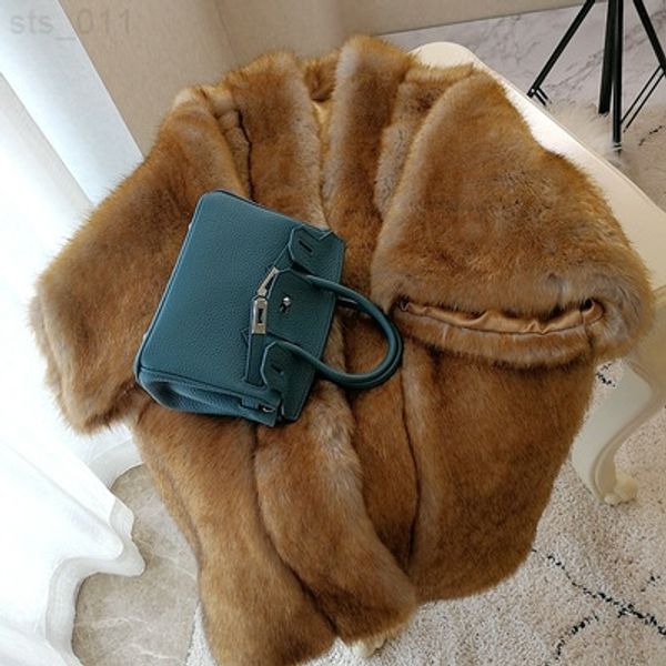 

brand style 2020 new high-end fashion women faux fur coat s95 t220716, Black
