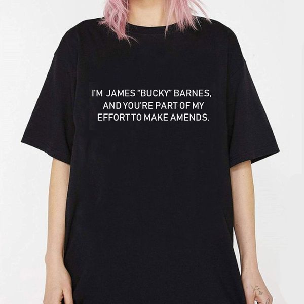 

bucky barnes tee shirt women men letter print cotton vintage winter soldier t-shirt anime short sleeve women's clothing summer 220425, White