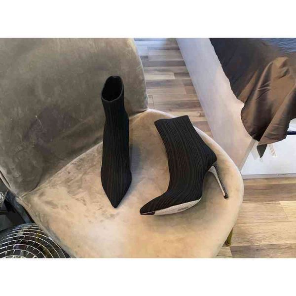 

boots women's pointed elastic boots and super high heels winter shoes series special offers, Black