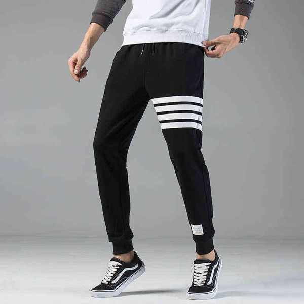 

men jeans 2022 new cotton hip hop men's streetwear pants fashion pencil ankle length drawstring trousers for casual joggers 221223, Black