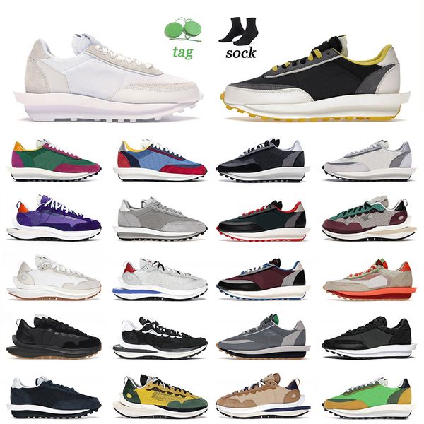 

2022 arrival ldv waffle running shoes white nylon bright citron vaporwaffle fragment grey sesame blue void sail gum men women trainers sneak