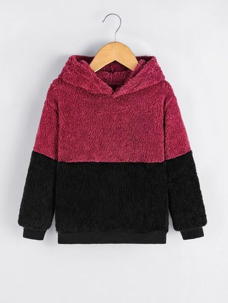 

toddler boys two tone teddy hoodie she, Black