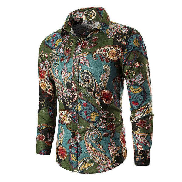 

new men's floral flowers print shirts mens business casual shirt men dress shirts long sleeved shirt, White;black